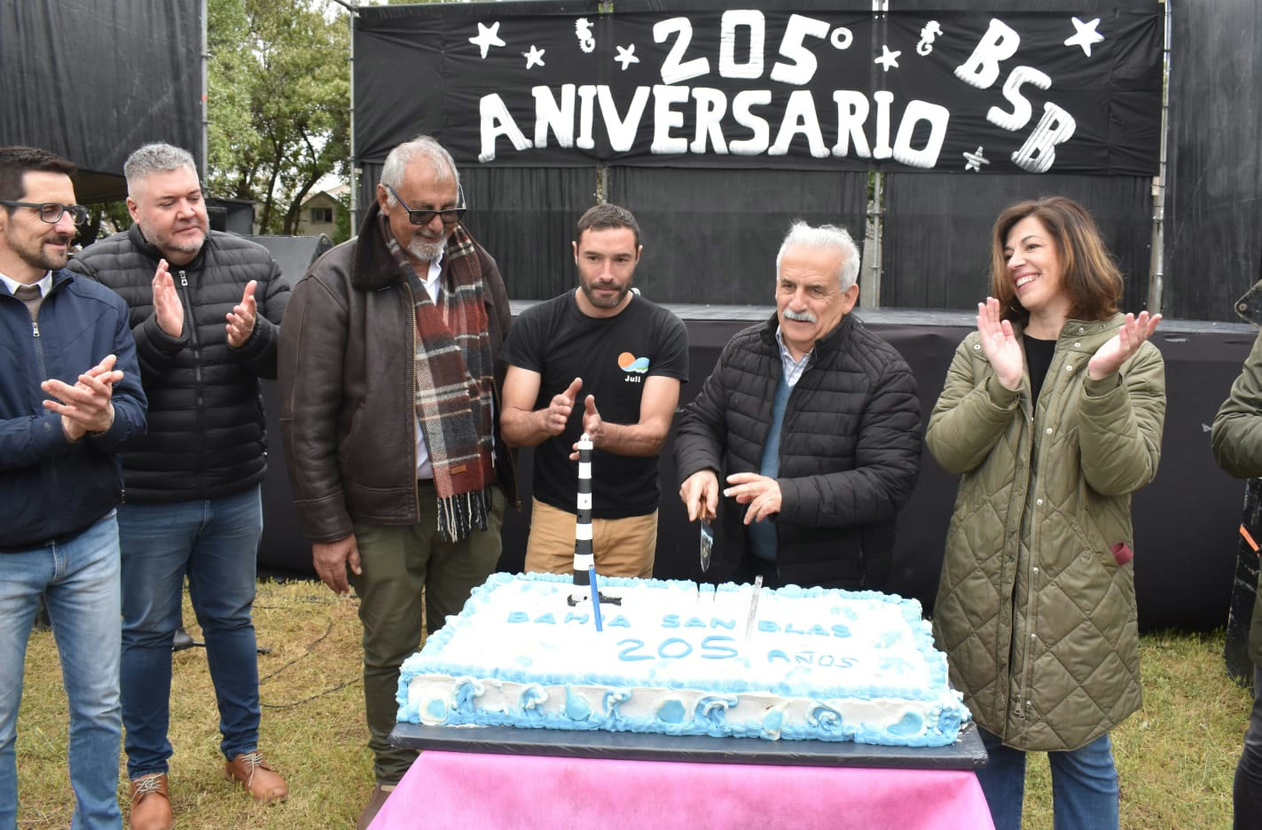 Aniversario 205 de Bahía San Blas: acto en el Camping El Choique