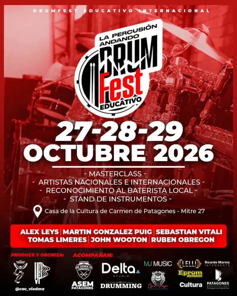 Drumfest Educativo Internacional en la Casa de la Cultura de Carmen de Patagones
