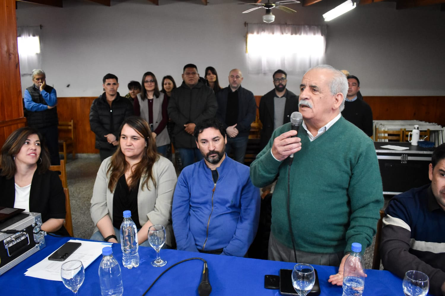 El intendente Ricardo Marino durante su discurso en la presentación del proyecto del nuevo edificio