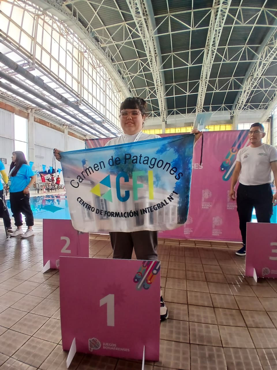 Delegación de Patagones durante la segunda jornada de la Final Provincial de los Juegos Bonaerenses 2026 en Mar del Plata
