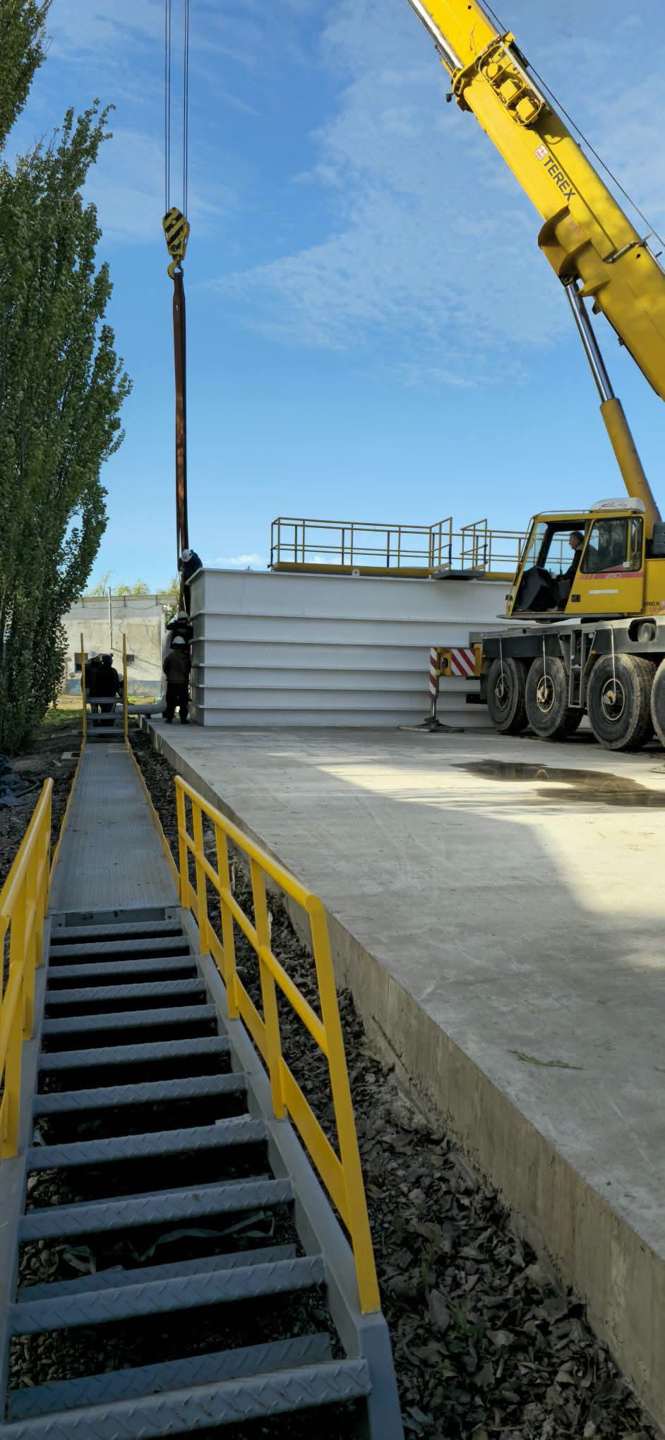 Módulos potabilizadores recibidos en Villalonga para mejorar el servicio de agua de Villalonga y Stroeder