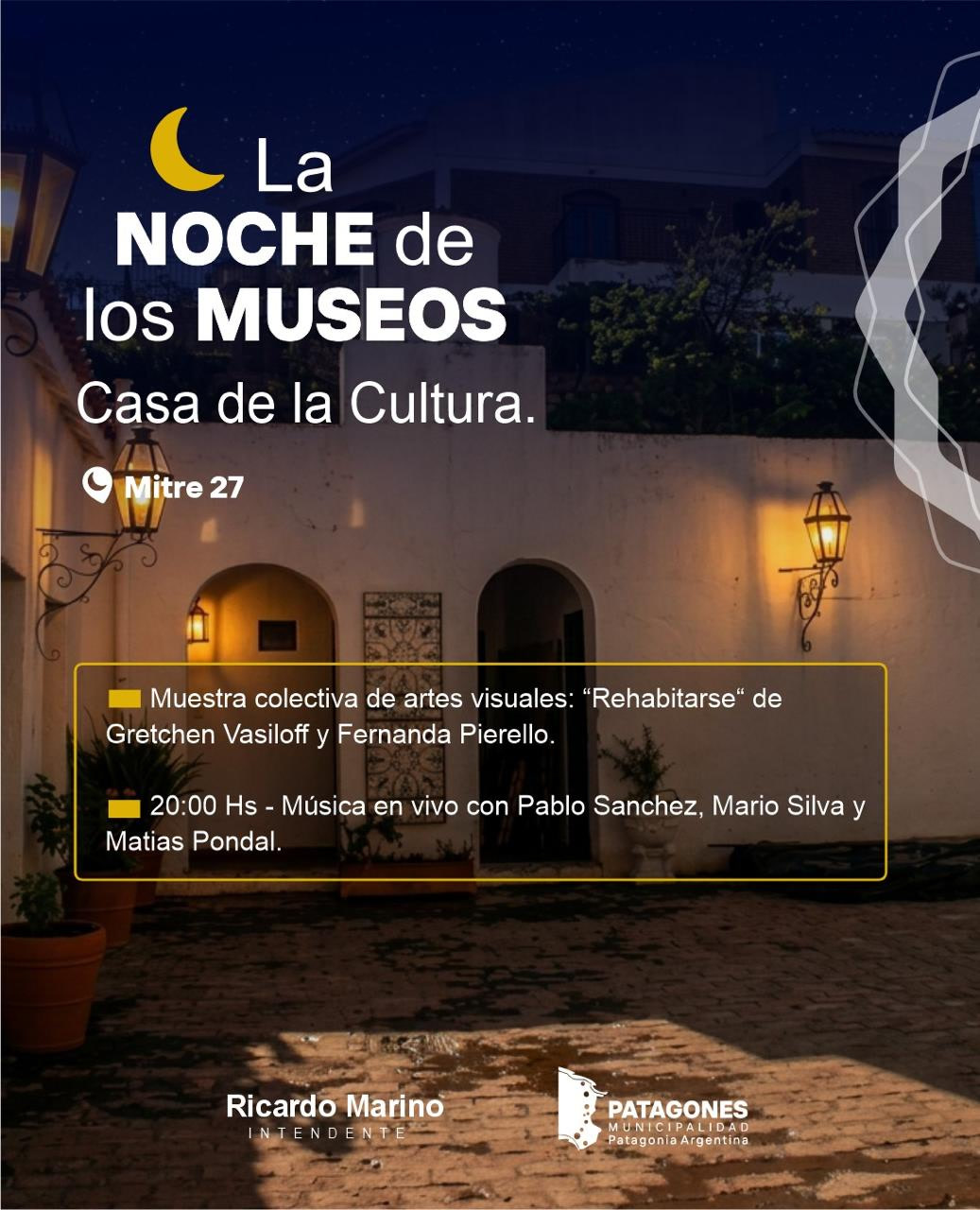 Afiche de la Noche de los Museos en la Casa de la Cultura, Mitre 27